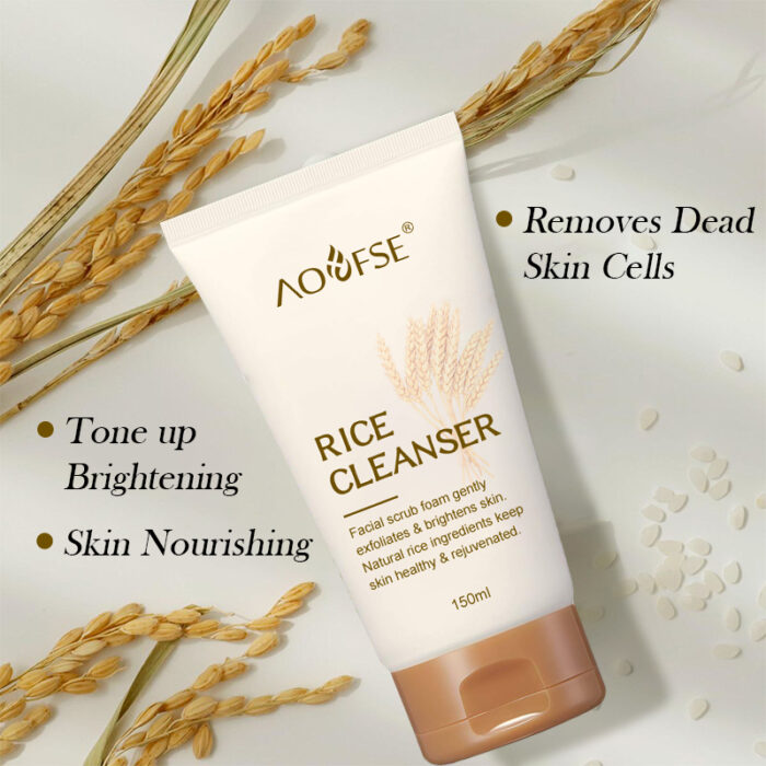 Rice Water Acne Deep Cleansing Foam Skincare Facial Cleanser - Image 6