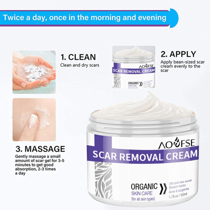 Relieve dryness and flaking in the scar area