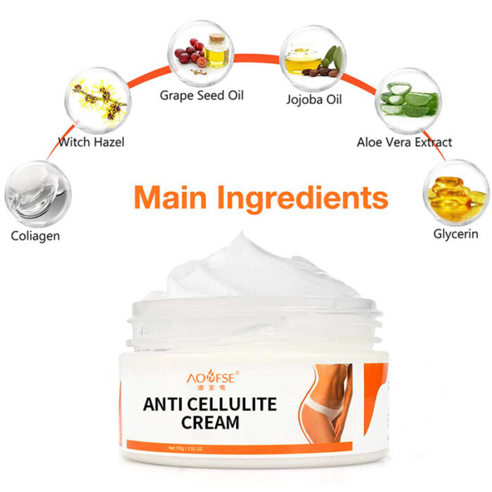 Grape seed oil and witch hazel work together to smooth the uneven texture of orange peel and improve skin smoothness.