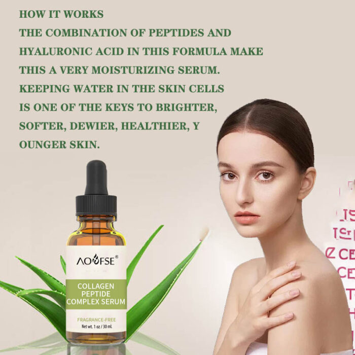 THE COMBINATION OF PEPTIDES AND HYALURONIC ACID IN THIS FORMULA MAKE THIS A VERY MOISTURIZING SERUM. KEEPING WATER IN THE SKIN CELLS IS ONE OF THE KEYS TO BRIGHTER, SOFTER,DEWIER,HEALTHIER,YOUNGER SKIN.