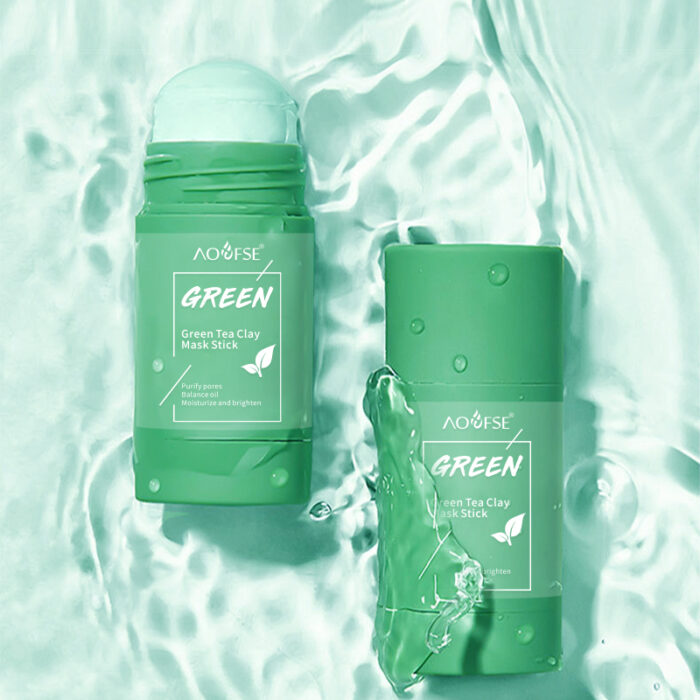Anti Acne Clay Stick Face Mud Mask Green Tea Mask Stick - Image 2
