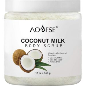 Coconut Milk Body Scrub - Brightening & Hydrating Exfoliator Private Label OEM