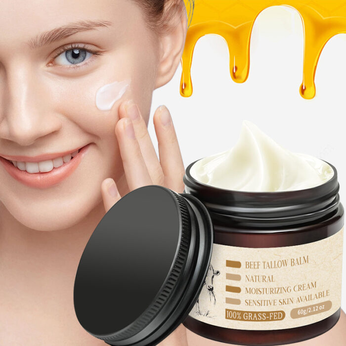 Whipped Honey Tallow Face Cream – Organic Beef Tallow Balm - Image 3