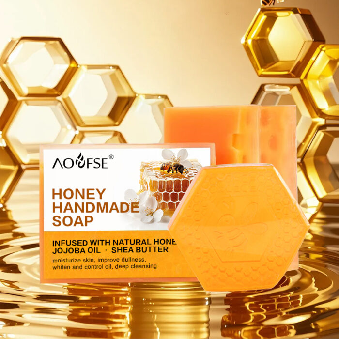 Deep Cleansing Organic Honey Soap Bar - Image 2