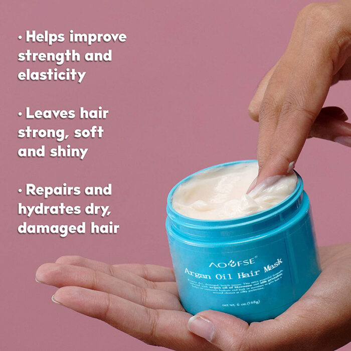Private Label Organic Moroccan Argan Oil Hair Mask - Image 4