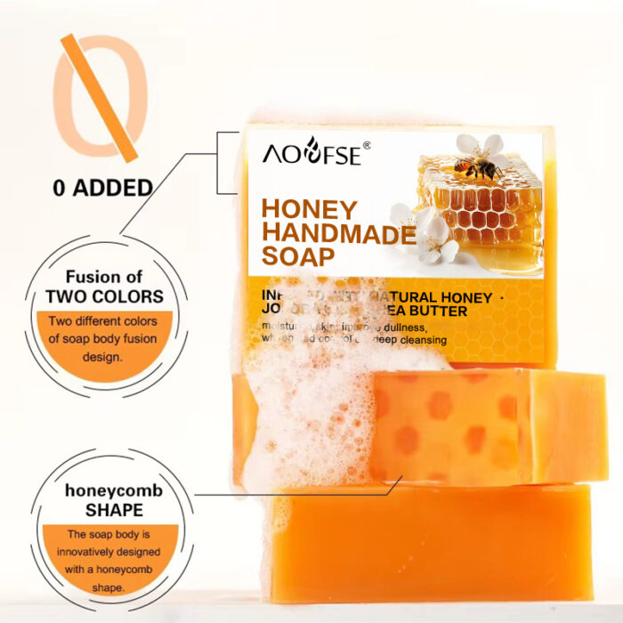 Deep Cleansing Organic Honey Soap Bar - Image 3
