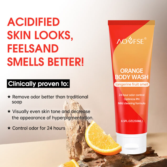 Tangerine Fruity Scent pH-Balanced Foaming Body Wash - Image 5
