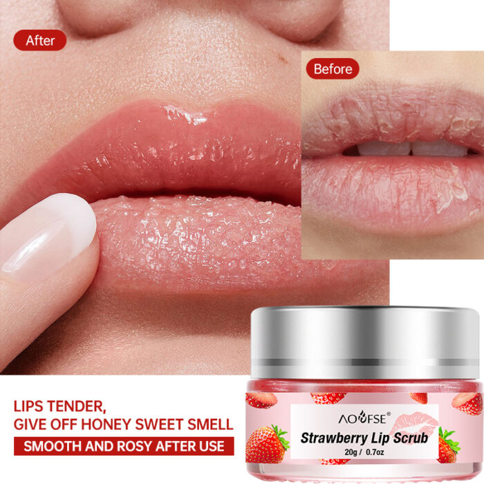 Vegan Strawberry Jojoba Oil Lip Scrub - Image 5