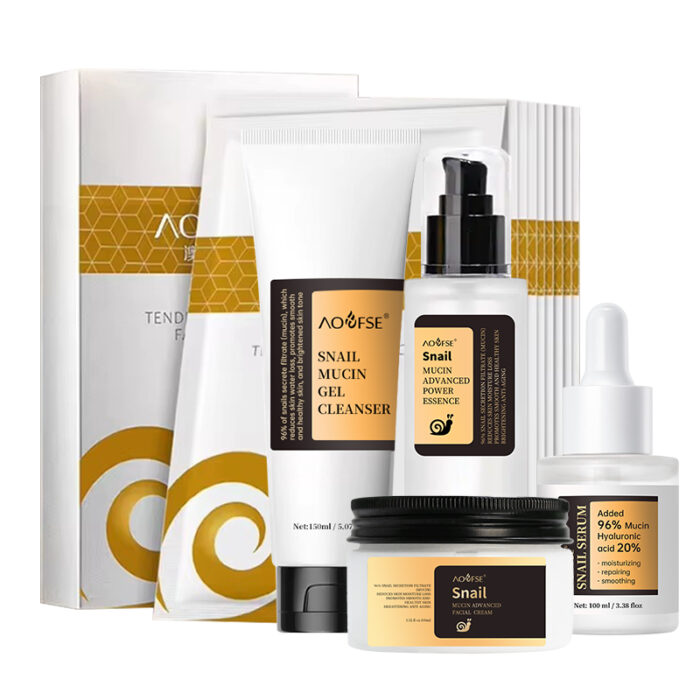 Whitening Collagen Facial Mask & Snail Slime Cream Set